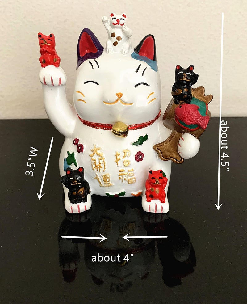 Betterdecor Maneki Neko Lucky Cat Decor for Good Luck, Prosperity & Positive Energy â€“ Feng Shui Figurine with Hidden Coin Bank - Image 2